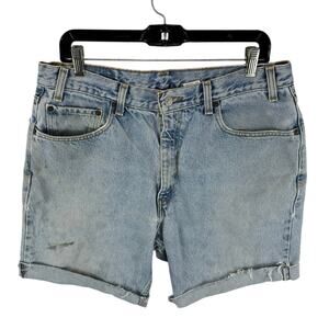 Vintage Levi’s Jean Shorts Relaxed Straight - Cutoff Jorts Fits 34 Waist